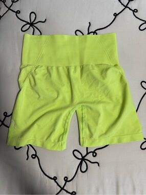 Oner Active Neon Lime High-Waist Athletic Bike Shorts